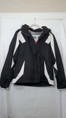 Polar Edge Silver Series Women's XL Ski Jacket Black White 6000mm